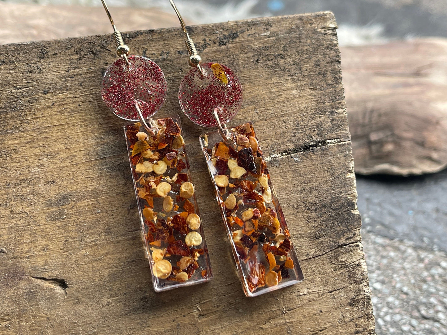 Red Chilli Earrings for Spicy Food Lovers, Handmade Boho Jewellery, Unique Gift for chilli lover