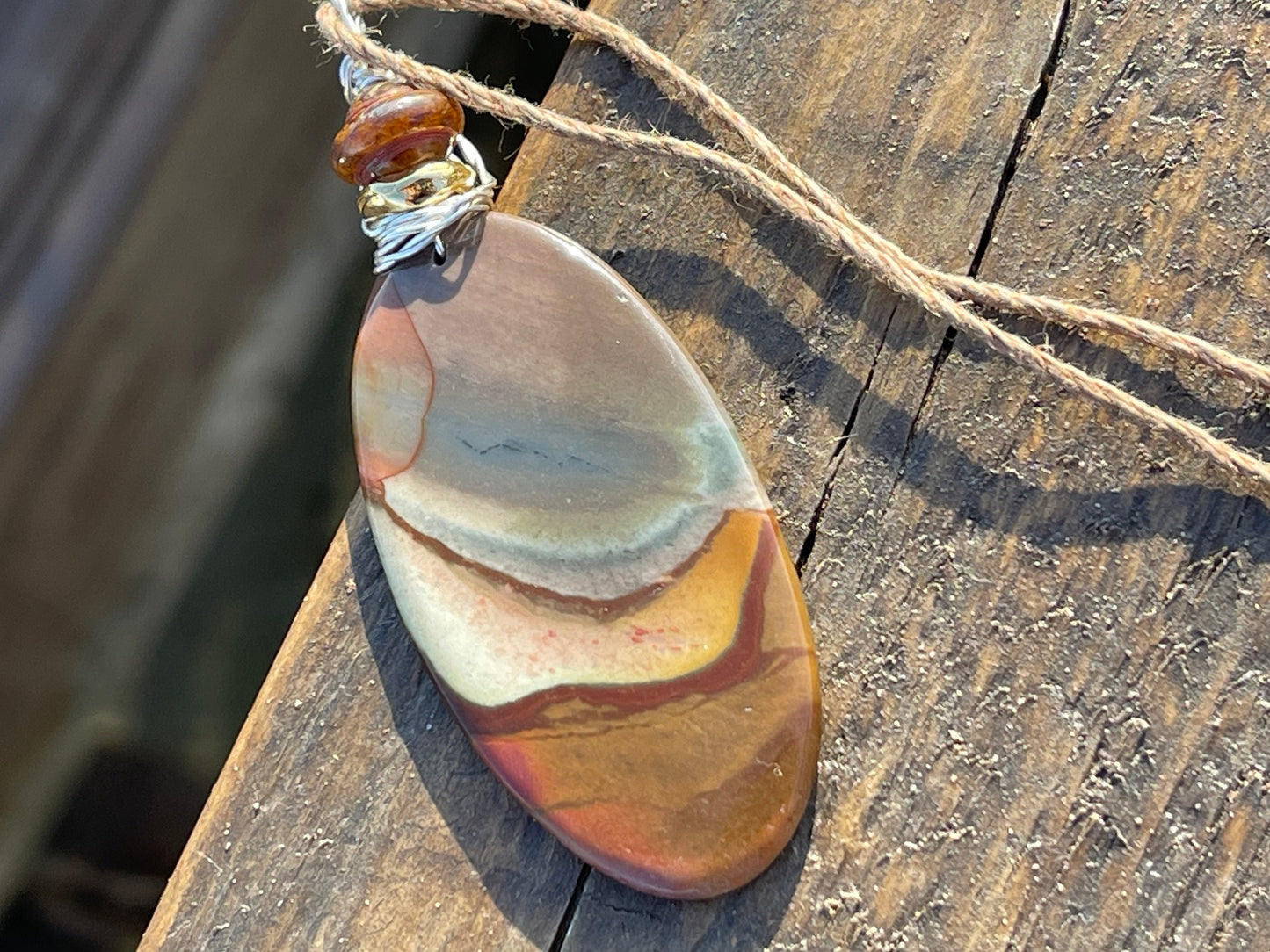 Orange jasper necklace, boho gift for her, gift for him, ethically jewellery, unique necklace, boho jewellery, unique handmade necklace