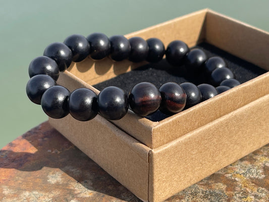 Tiger ebony bracelet, bracelet for a man, mans bracelet, handmade bracelet, wood bracelet, black bracelet,  tiger ebony wood. Boho bracelet