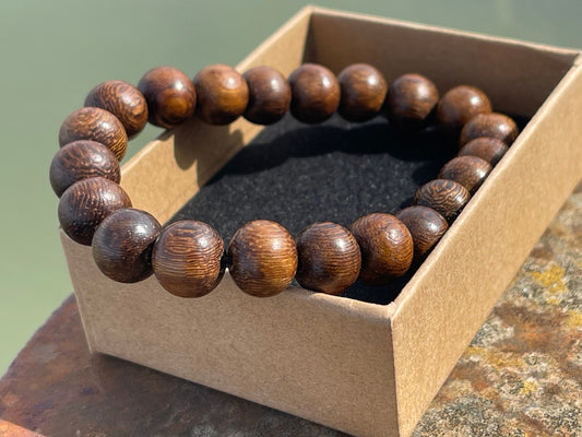 Ethical Robles Wood Bracelet for a man. Handmade Boho Jewelry, mans bracelet. Handmade wood bracelet