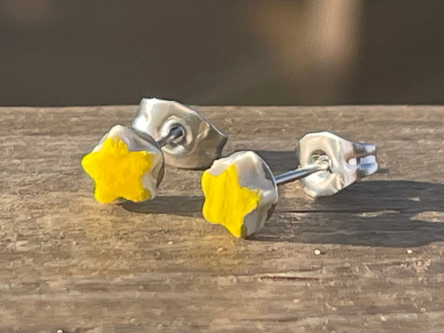 Star Stud Earrings, tiny star earrings, star shaped stud earrings, small star earrings, congratulations gift, graduation gifts, yellow stars