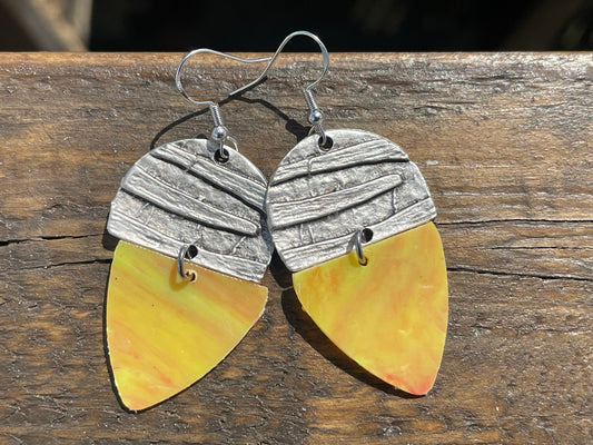 Trash earrings! Recycled plastics made into funky earrings. Eco friendly jewellery, ethical jewellery, ethical jewelry, handmade earrings