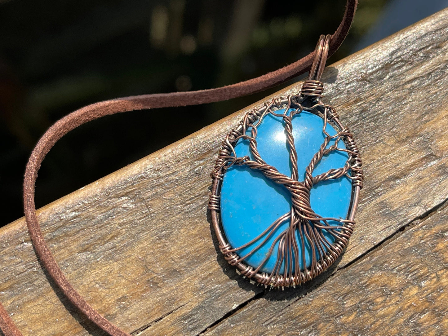 Blue tree of life necklace, tree of life pendant, boho jewellery, tree of life jewellery, blue jewellery, boho unique necklace, boho pendant