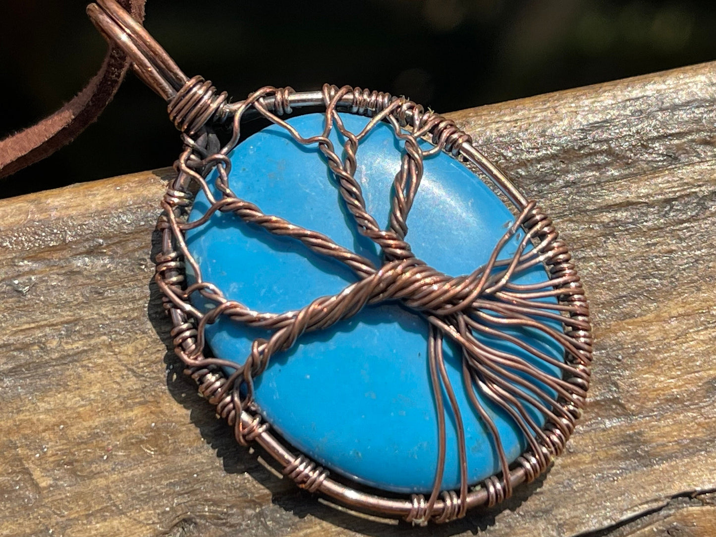 Blue tree of life necklace, tree of life pendant, boho jewellery, tree of life jewellery, blue jewellery, boho unique necklace, boho pendant