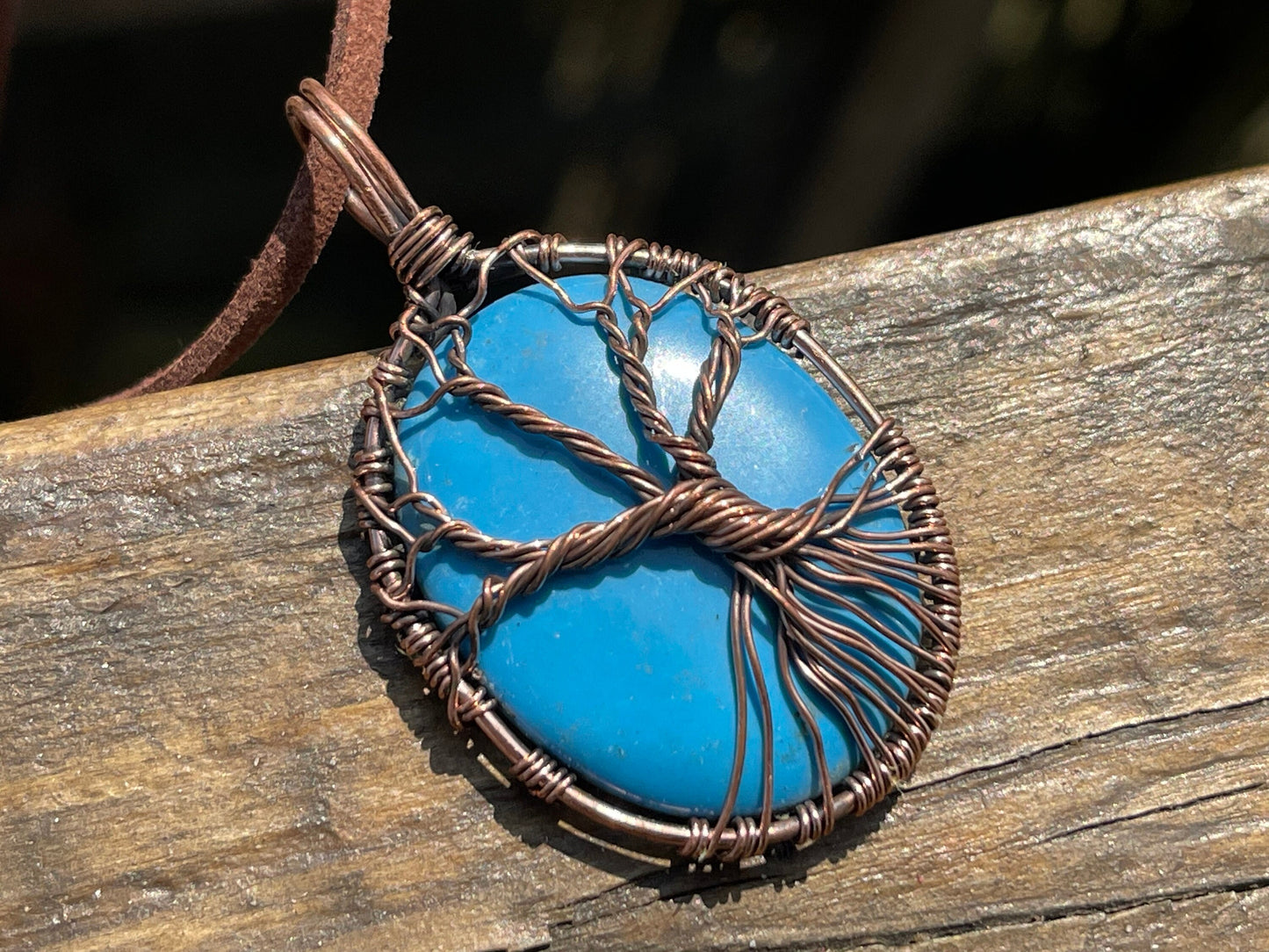 Blue tree of life necklace, tree of life pendant, boho jewellery, tree of life jewellery, blue jewellery, boho unique necklace, boho pendant