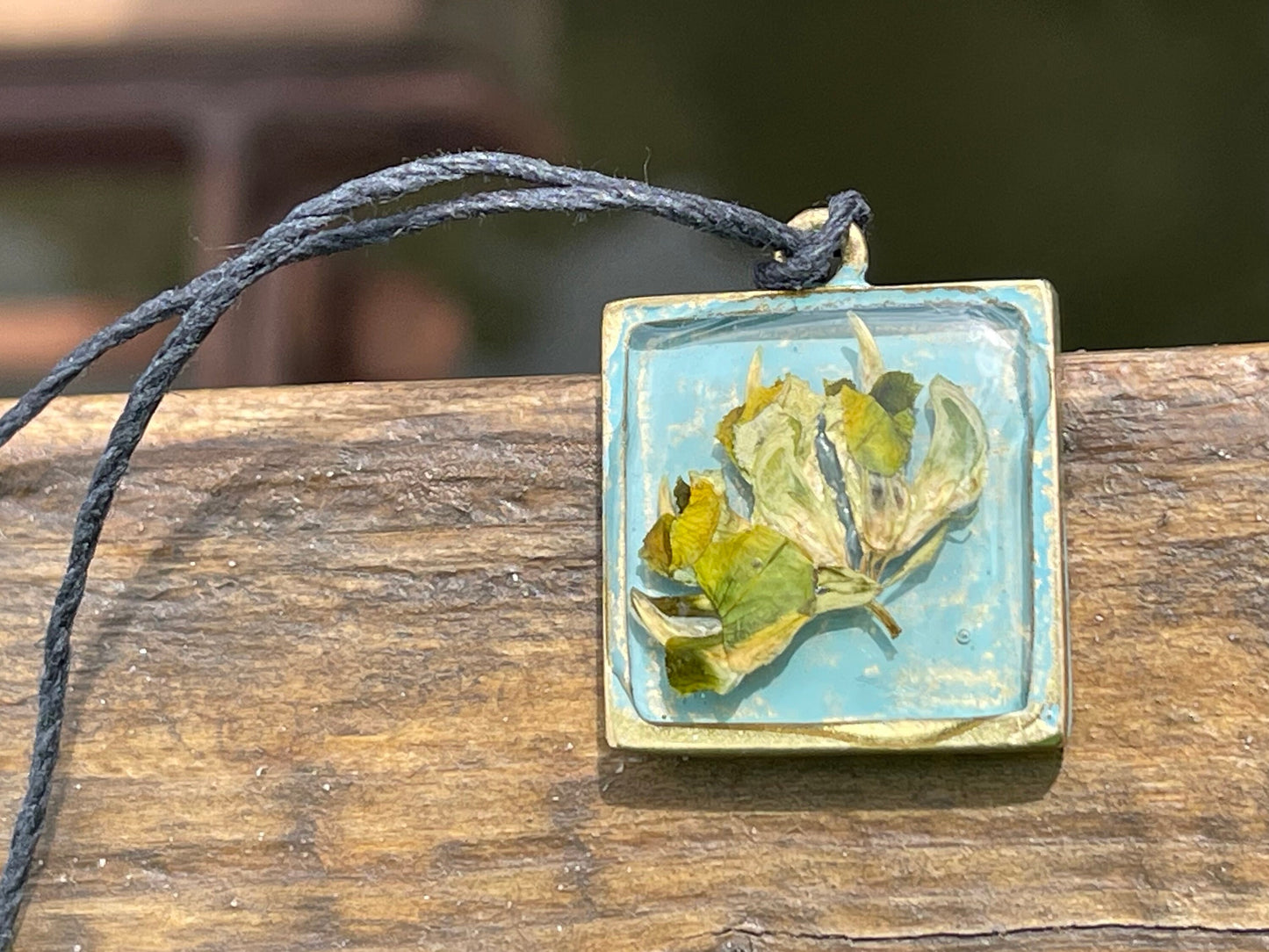 Unique cowslip floral necklace. Floral pendant, romantic gift for her.  Unique necklaces, unusual jewellery, unique jewellery, boho gifts