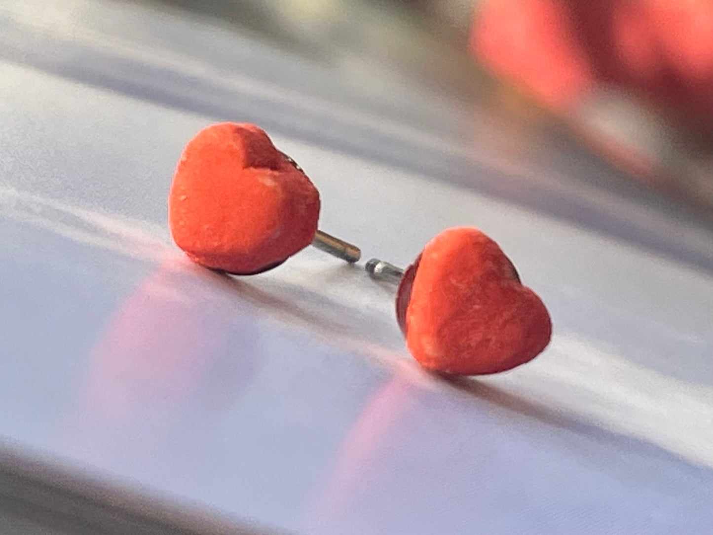 Heart Stud Earrings, Sterling Silver Studs, small love heart earrings. Push Back heart Studs, heart shaped stud earrings, small earrings