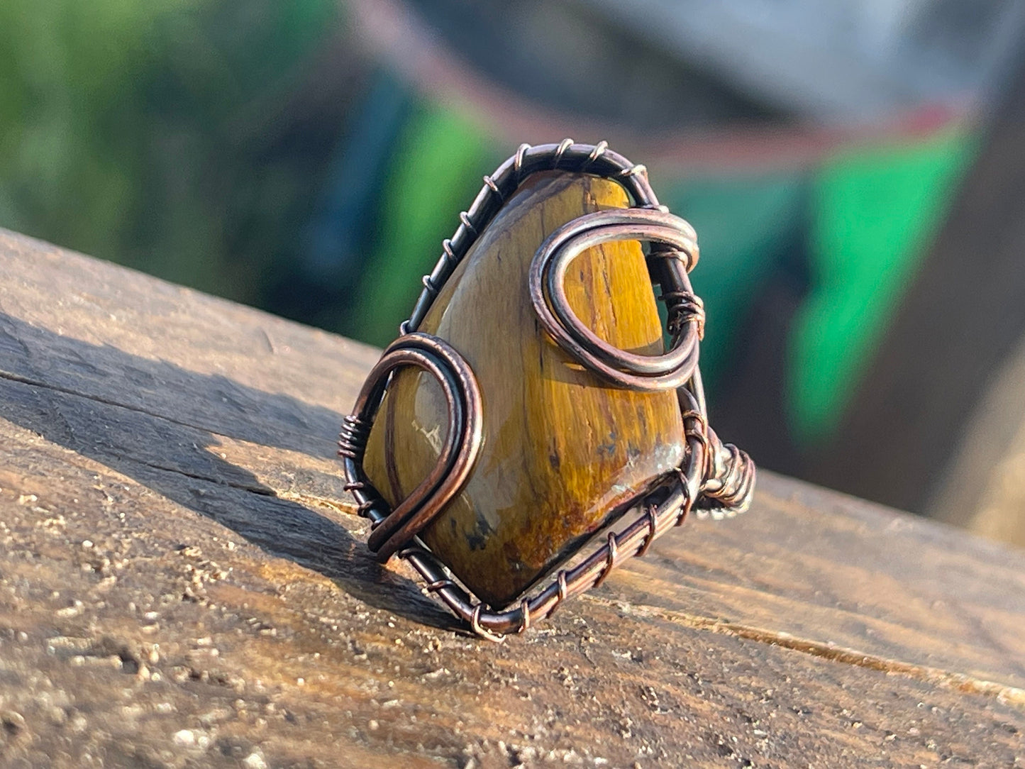 Tigers eye ring, unique gift for her, boho ring, boho jewellery, ethical jewellery, gift for him, hippy jewellery, tigers eye jewellery