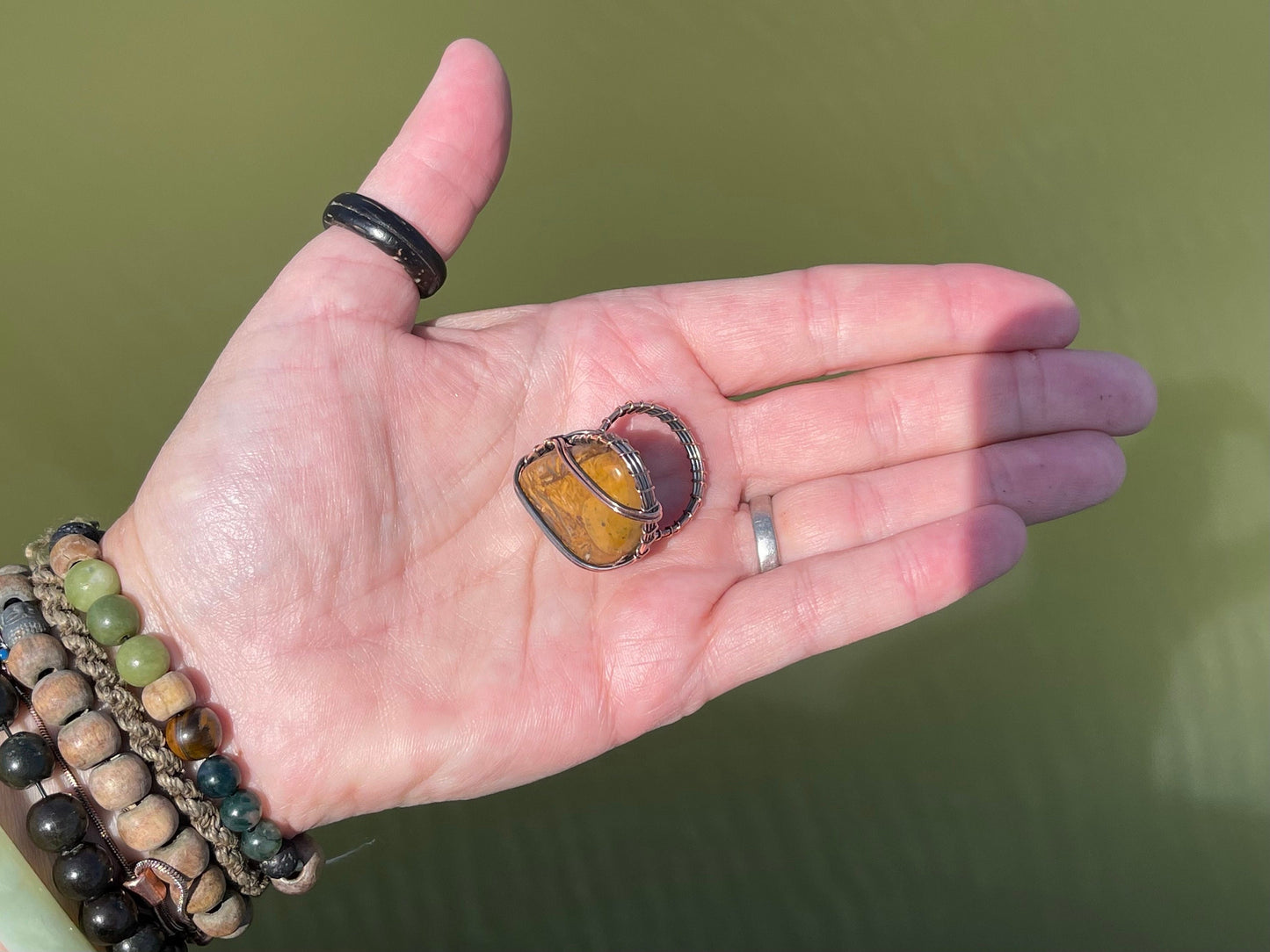 Tigers eye ring, unique gift for her, boho ring, boho jewellery, ethical jewellery, gift for him, hippy jewellery, tigers eye jewellery