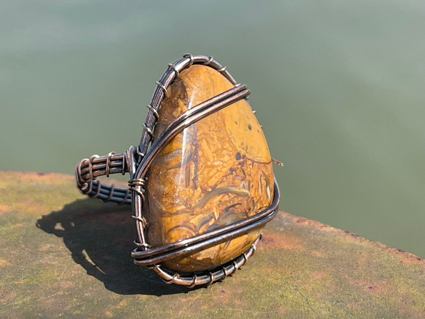 Tigers eye ring, unique gift for her, boho ring, boho jewellery, ethical jewellery, gift for him, hippy jewellery, tigers eye jewellery