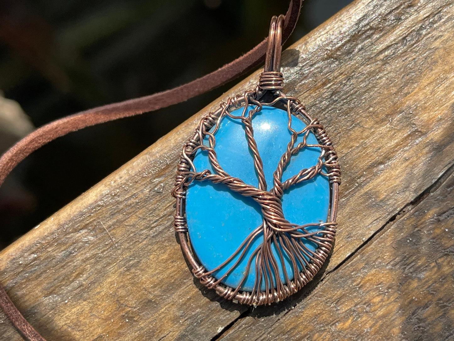 Blue tree of life necklace, tree of life pendant, boho jewellery, tree of life jewellery, blue jewellery, boho unique necklace, boho pendant