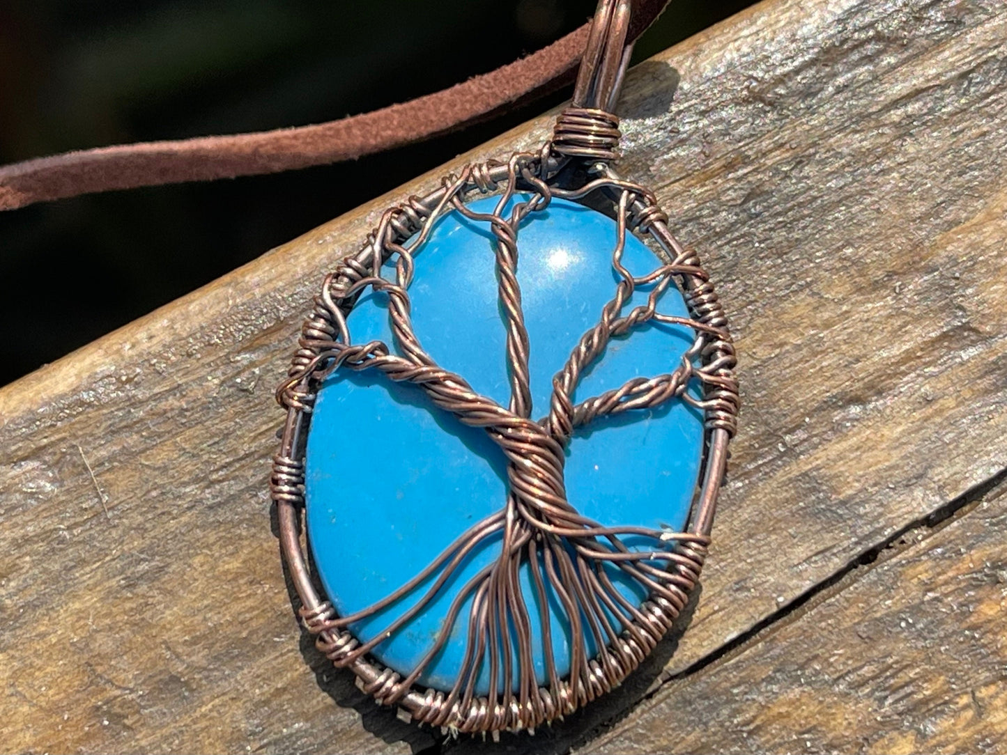 Blue tree of life necklace, tree of life pendant, boho jewellery, tree of life jewellery, blue jewellery, boho unique necklace, boho pendant