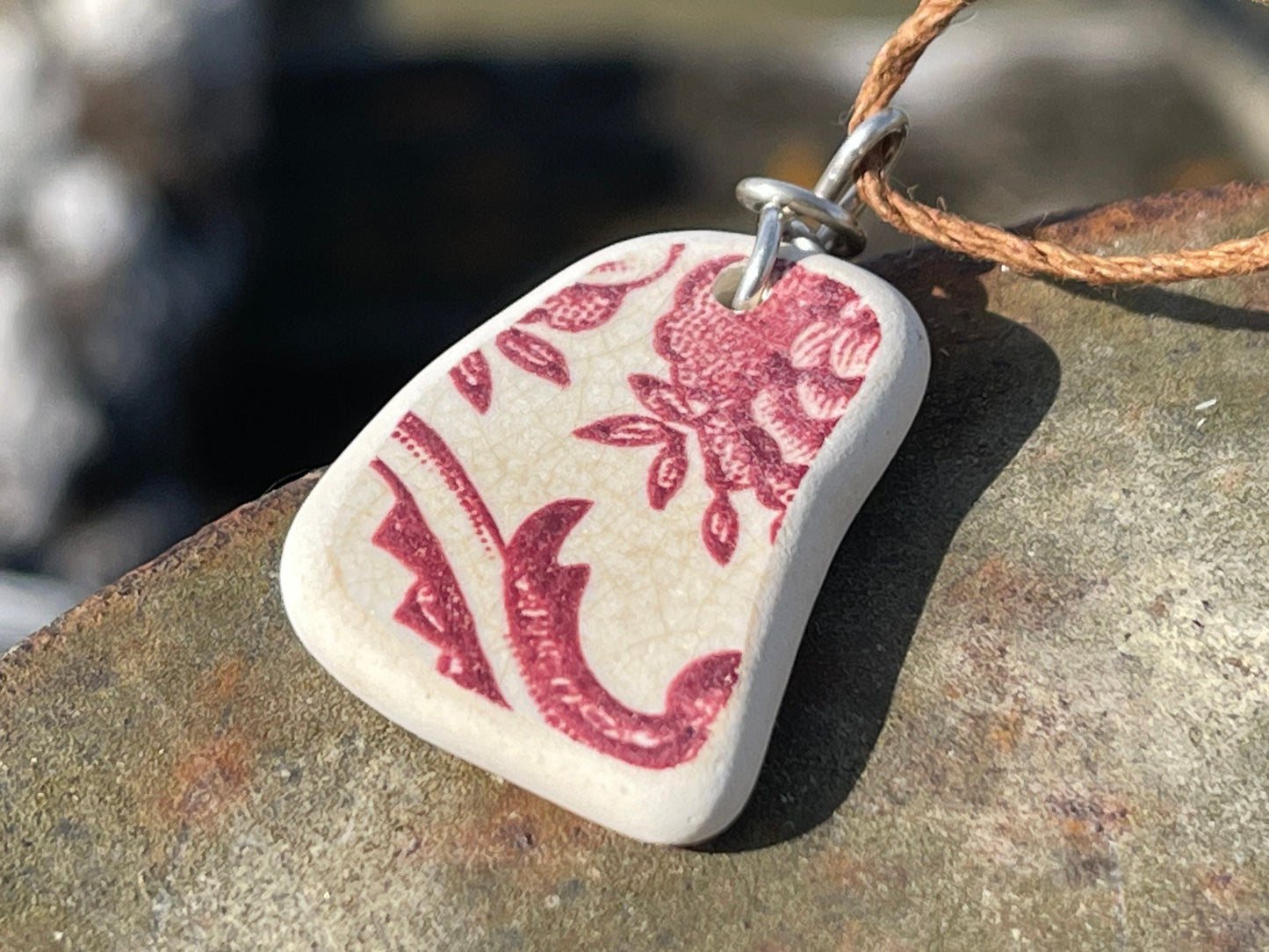 Ethically sourced pottery pendants. Recycled necklace, unique boho gift for her, ethical jewellery, recycled pendants eco friendly jewellery