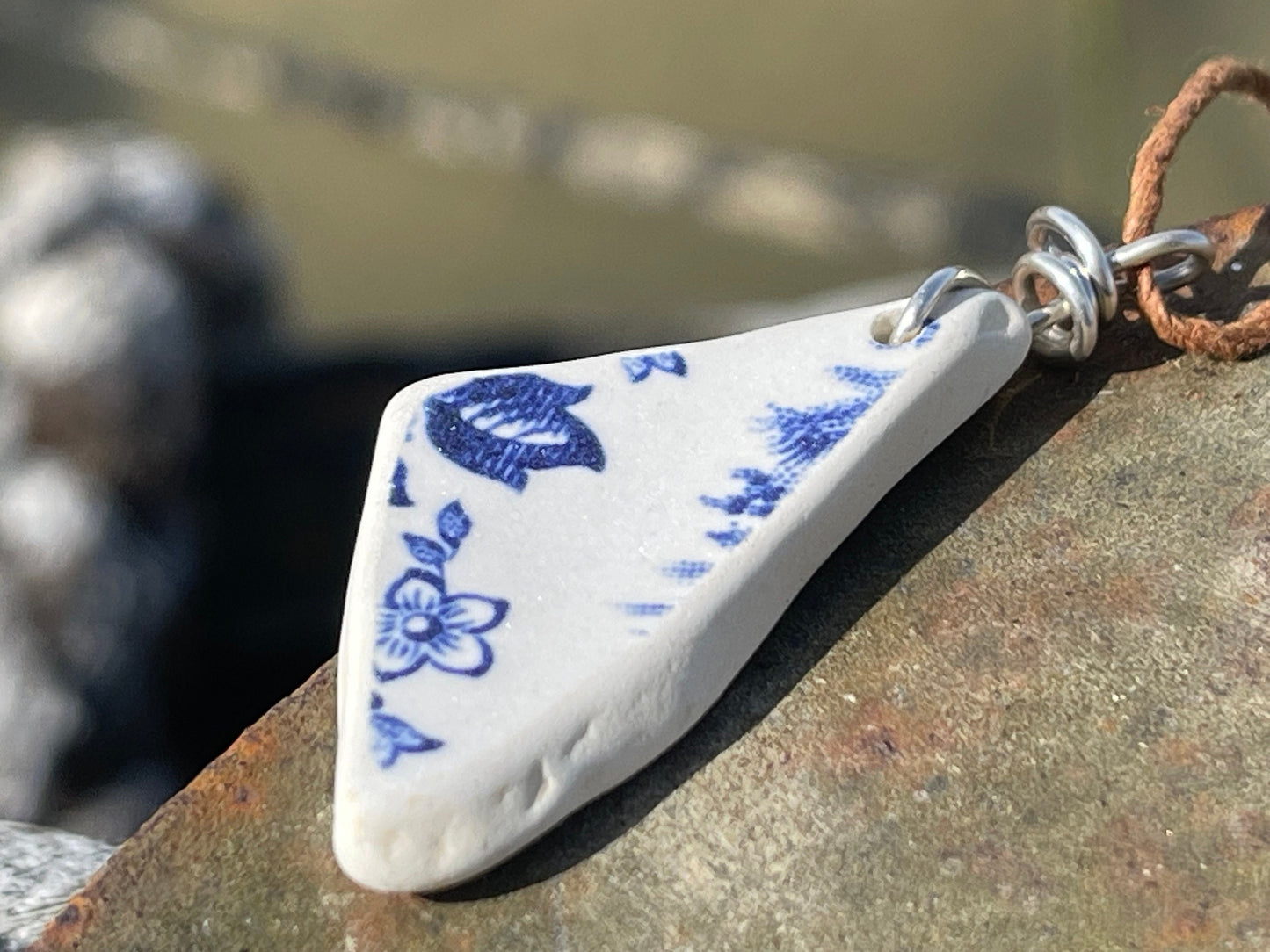 Ethically sourced pottery pendants. Recycled necklace, unique boho gift for her, ethical jewellery, recycled pendants eco friendly jewellery