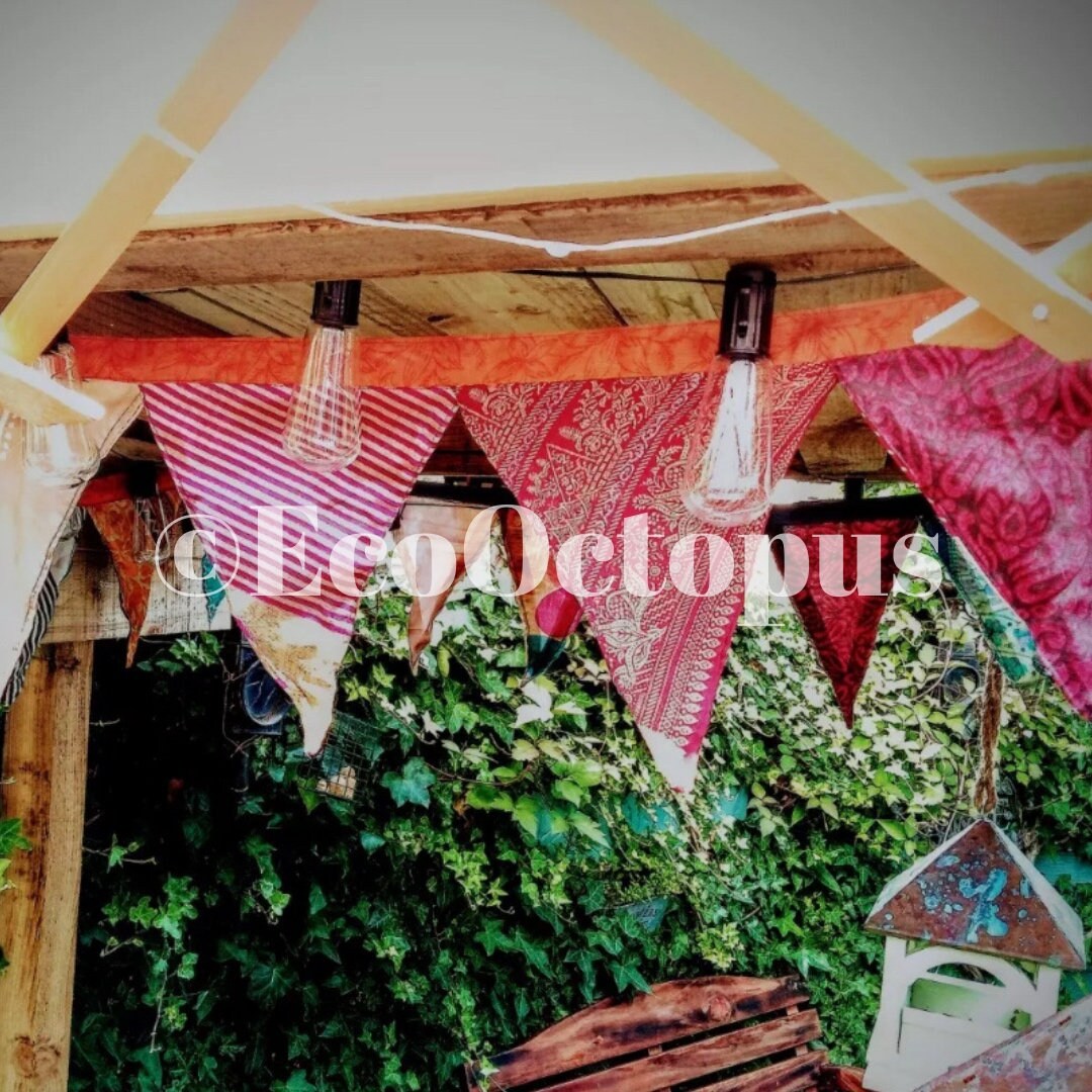 PINK bunting. Boho bunting for parties, weddings, hime and garden.