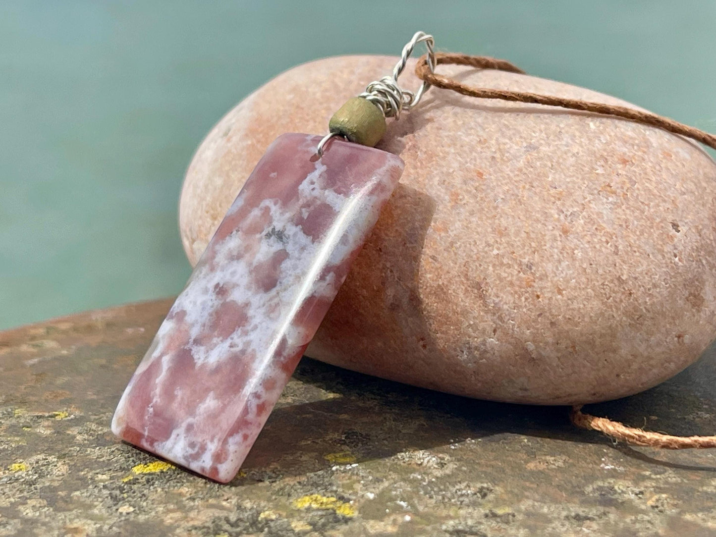 Unique jasper necklace, boho gift for her, gift for him, ethically jewellery, unique necklace, boho jewellery, unique handmade necklace