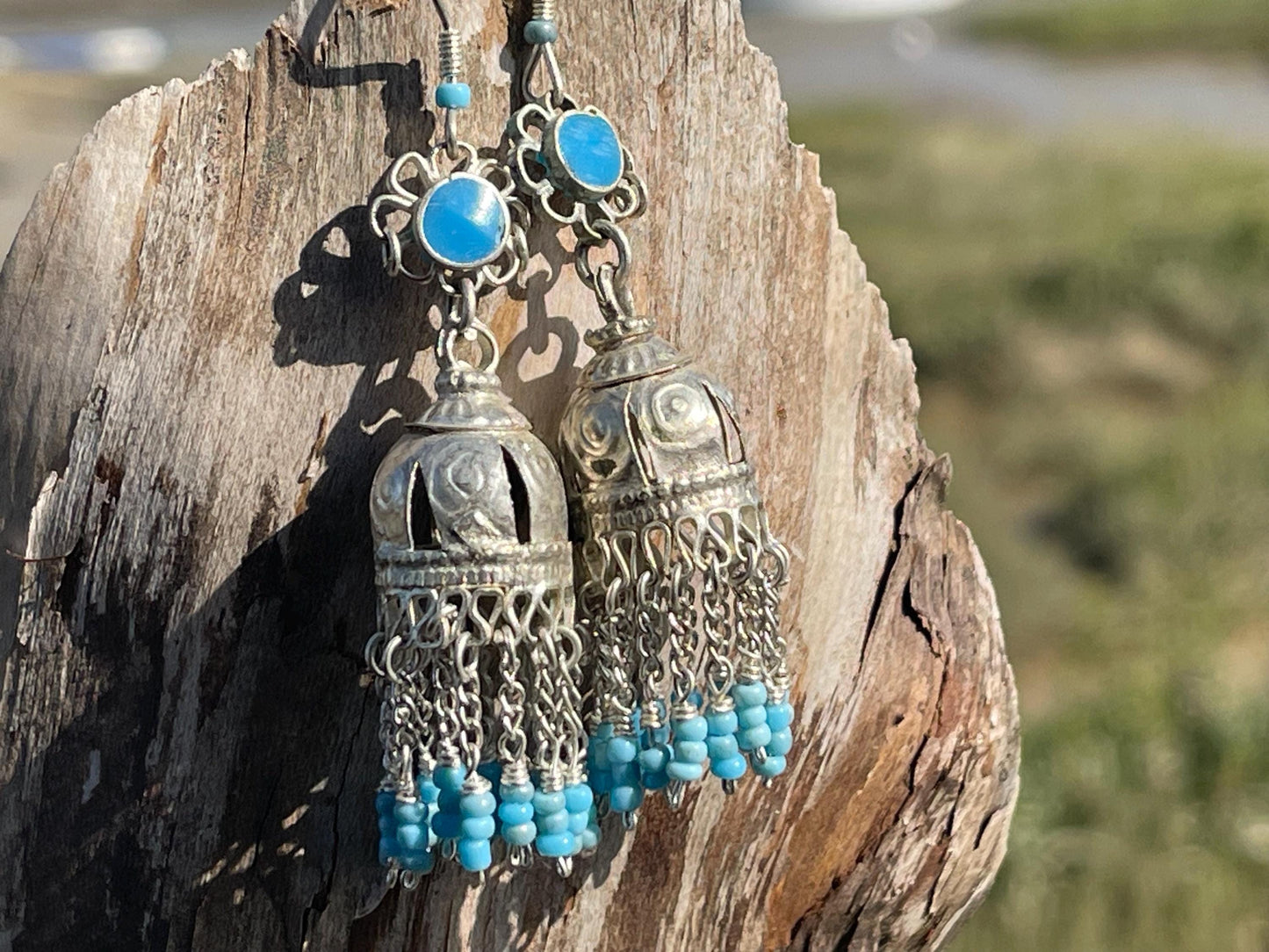 Gypsy jewellery, goddess earrings, goddess jewellery. vintage jewellery, ethical jewellery,  gypsy earrings, tassel earrings, boho jewellery