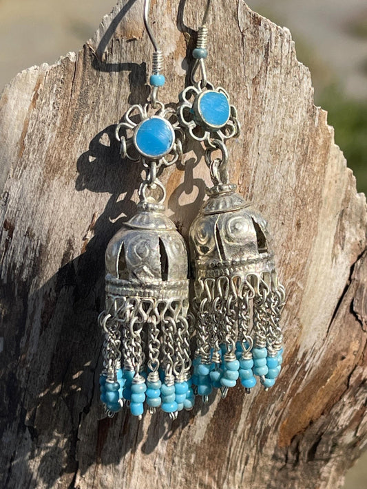 Gypsy jewellery, goddess earrings, goddess jewellery. vintage jewellery, ethical jewellery,  gypsy earrings, tassel earrings, boho jewellery