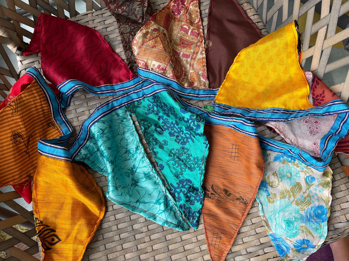 PICK YOUR OWN  Recycled Sari Bunting. Eco-Friendly Boho Party Decorations.