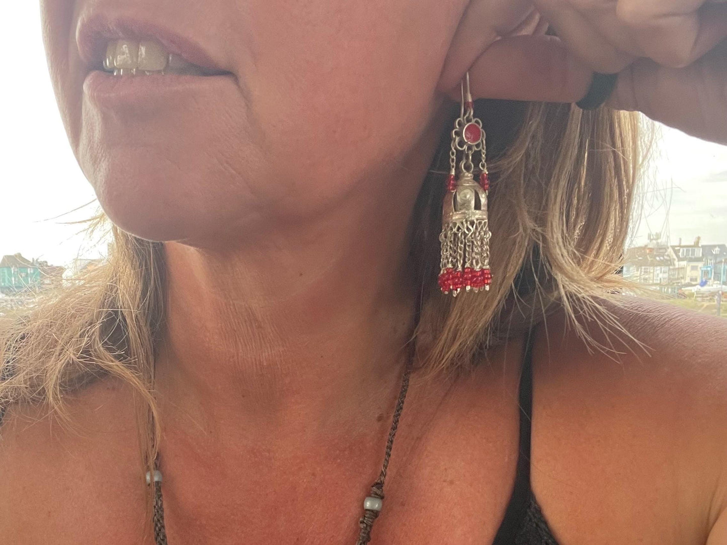 Gypsy jewellery, goddess earrings, goddess jewellery. vintage jewellery, ethical jewellery,  gypsy earrings, tassel earrings, boho jewellery