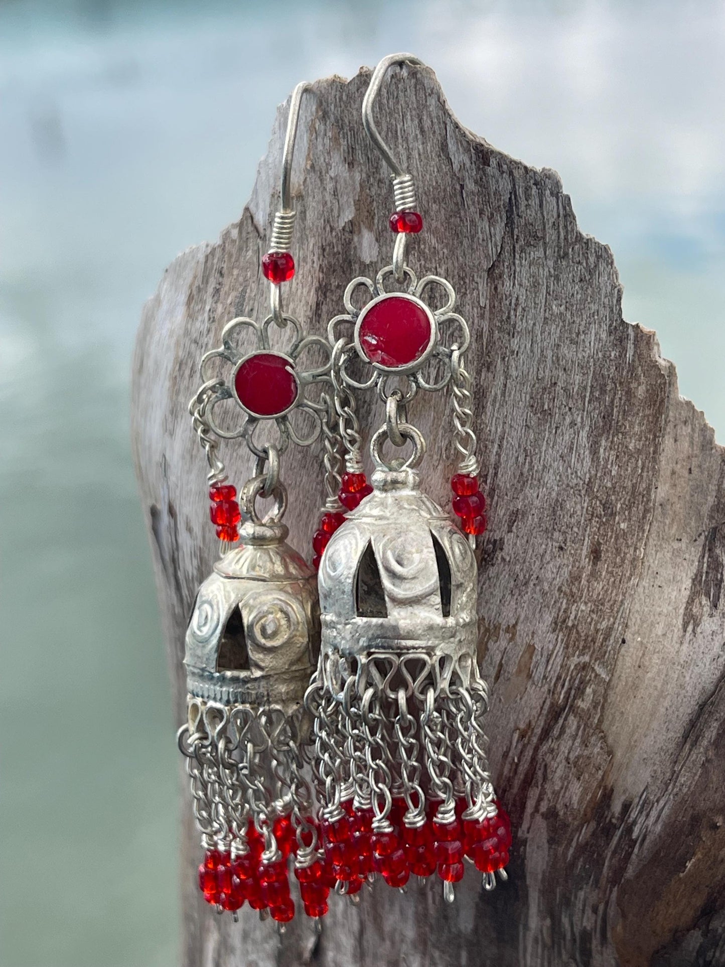 Gypsy jewellery, goddess earrings, goddess jewellery. vintage jewellery, ethical jewellery,  gypsy earrings, tassel earrings, boho jewellery