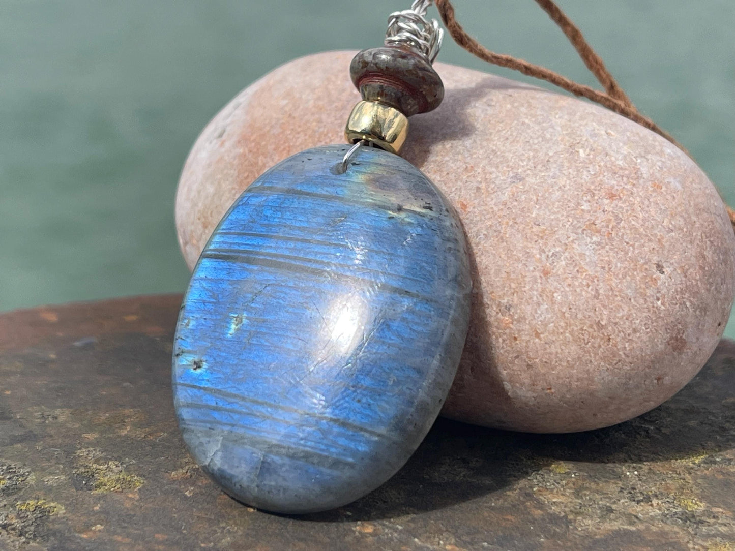 Labradorite necklace, labradorite jewellery, boho gift for her, unusual necklace, ethical jewellery, handmade necklace, labradorite pendant