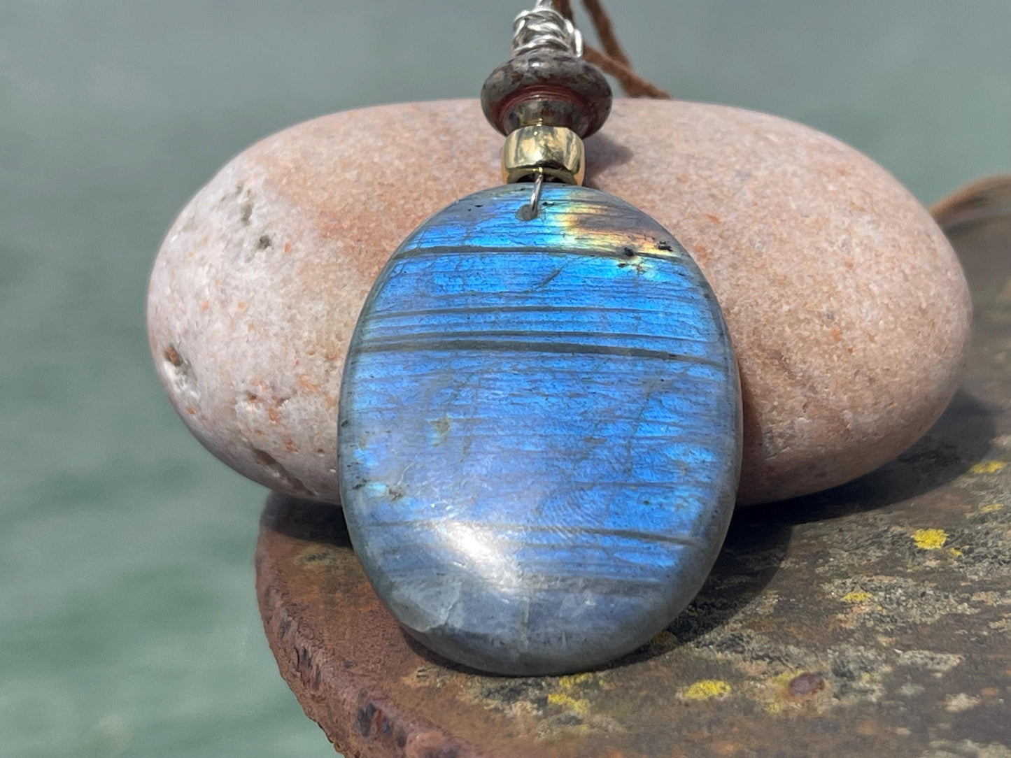 Labradorite necklace, labradorite jewellery, boho gift for her, unusual necklace, ethical jewellery, handmade necklace, labradorite pendant