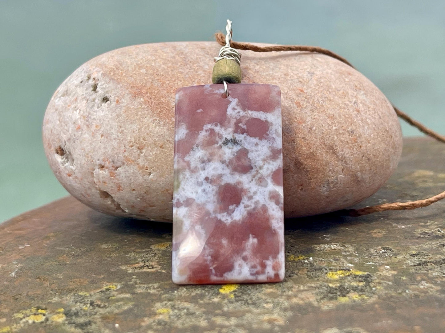 Unique jasper necklace, boho gift for her, gift for him, ethically jewellery, unique necklace, boho jewellery, unique handmade necklace