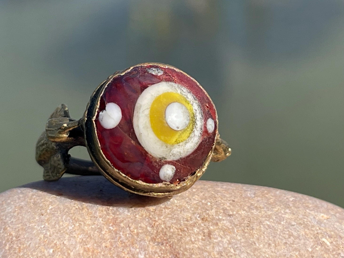 Fabulous vintage ring, large red ring, boho vintage jewellery, ethical jewellery, gypsy ring. Gypsy jewellery, statement jewellery