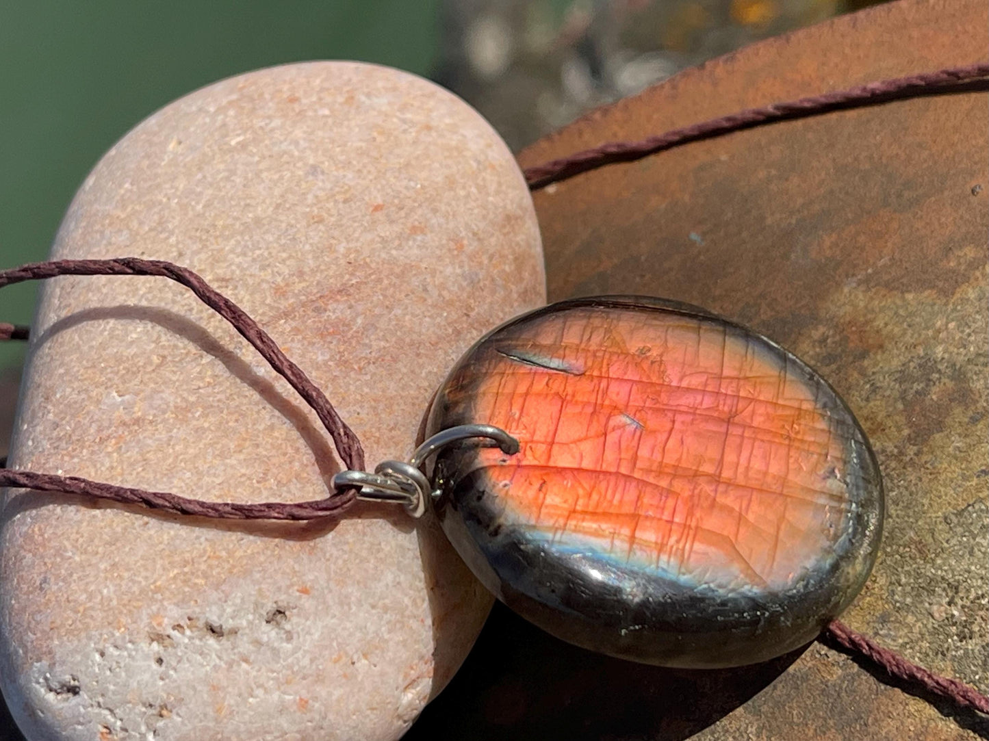 Labradorite necklace, labradorite jewellery. Unusual necklace, boho gift for her, hippy jewellery, labradorite pendant, eco conscious gift