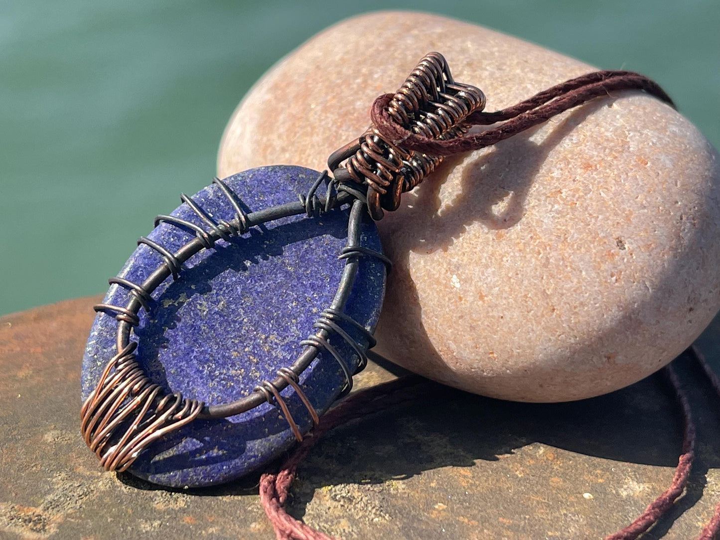 Lapis necklace, ethical jewellery. Hippy necklace, boho gift for her, boho jewellery, lapis jewellery, tree of life necklace, lapis pendant