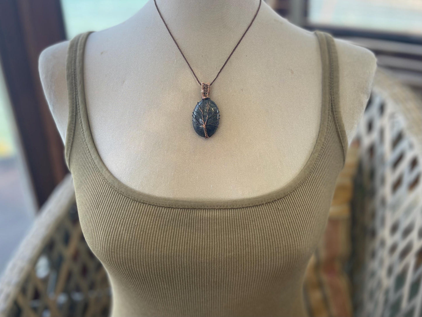 Lapis necklace, ethical jewellery. Hippy necklace, boho gift for her, boho jewellery, lapis jewellery, tree of life necklace, lapis pendant