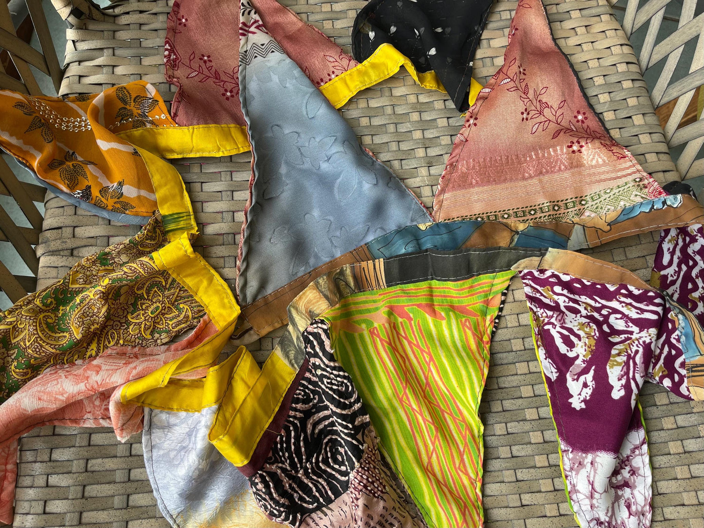 PICK YOUR OWN  Recycled Sari Bunting. Eco-Friendly Boho Party Decorations.