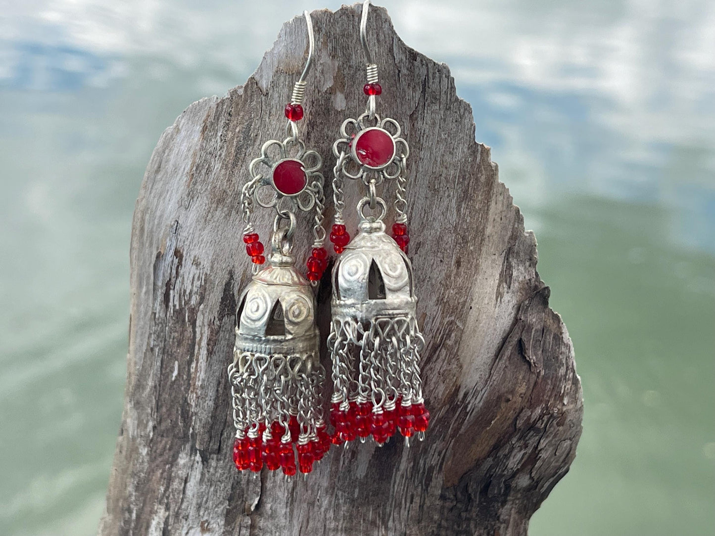 Gypsy jewellery, goddess earrings, goddess jewellery. vintage jewellery, ethical jewellery,  gypsy earrings, tassel earrings, boho jewellery