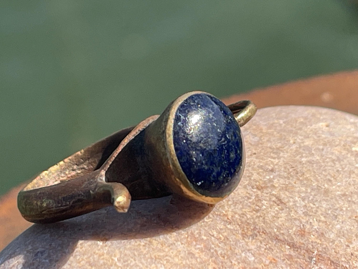 Romantic lapis lazuli ring, lapis jewellery, blue gemstone ring, boho ring, romantic gift for her. Ethical jewellery, gypsy ring