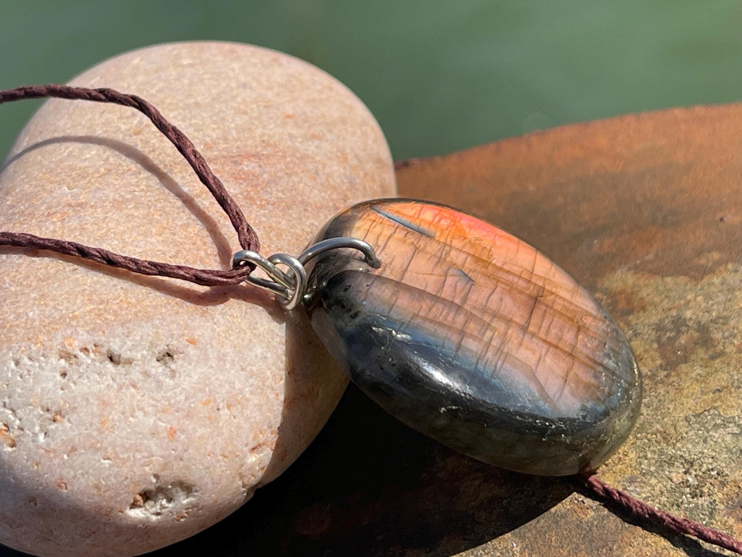 Labradorite necklace, labradorite jewellery. Unusual necklace, boho gift for her, hippy jewellery, labradorite pendant, eco conscious gift