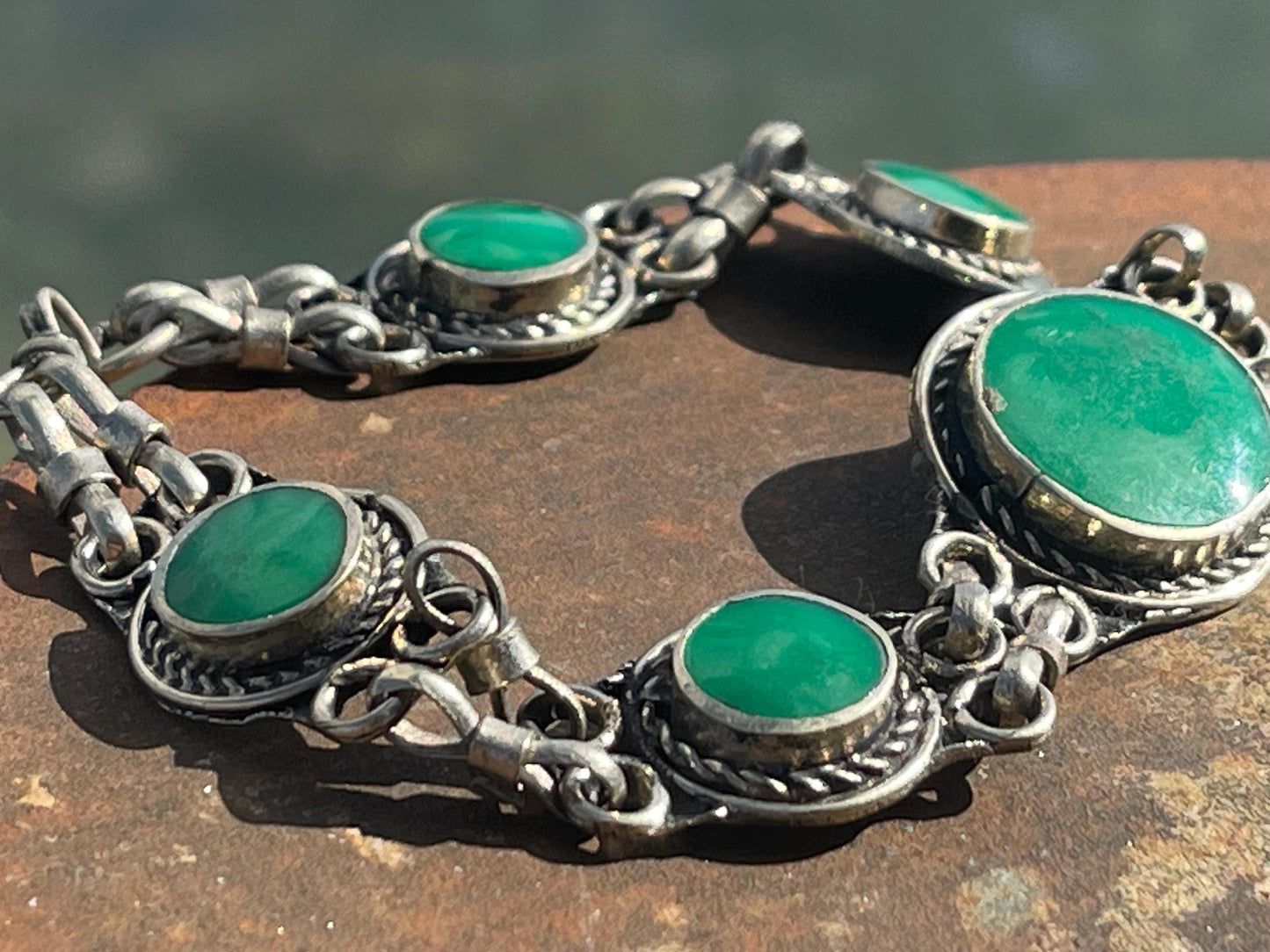 Stunning green bracelet. Green enamel bracelet, green jewellery, green bangle. Statement bracelet. Boho jewellery. Boho gift for her.