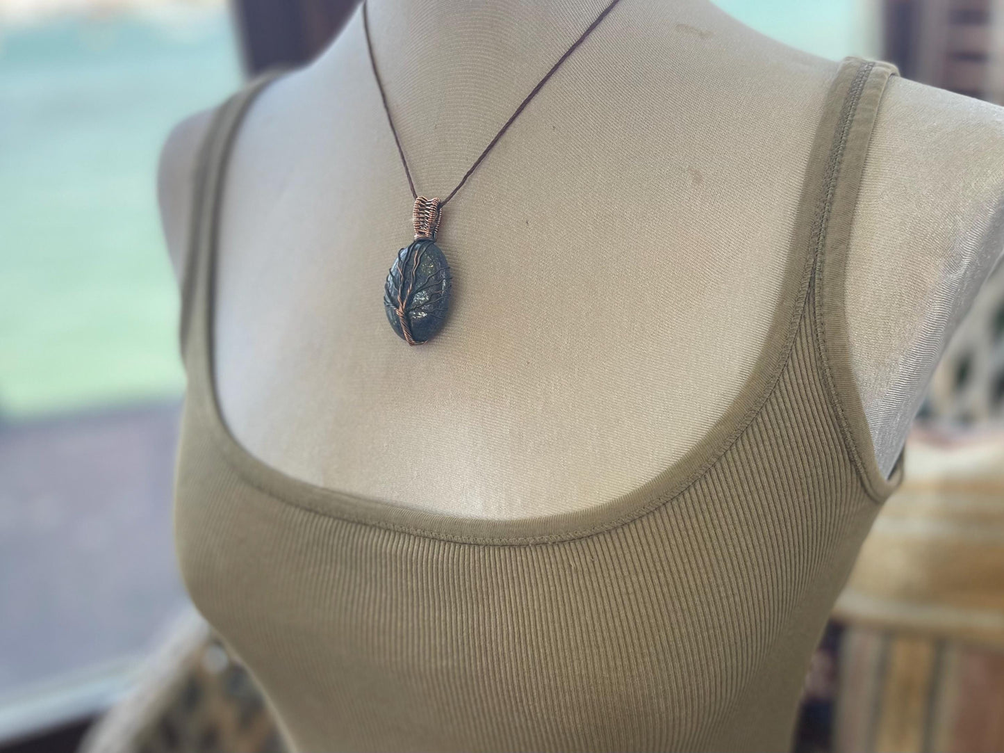 Lapis necklace, ethical jewellery. Hippy necklace, boho gift for her, boho jewellery, lapis jewellery, tree of life necklace, lapis pendant