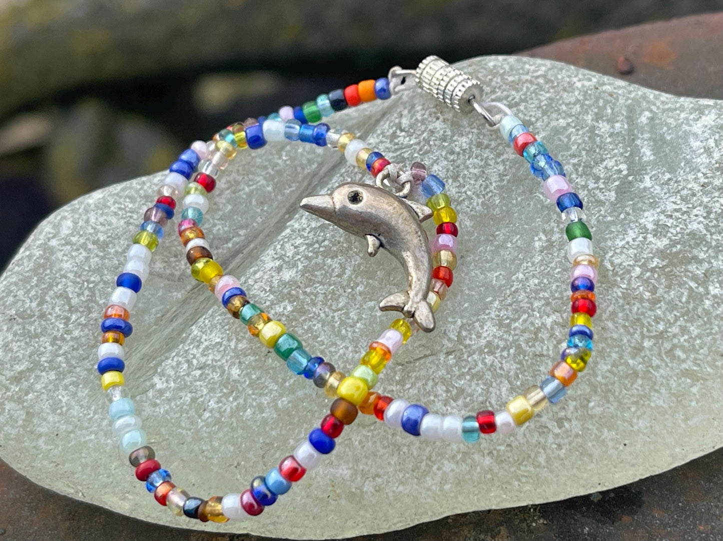 Eco-Friendly Dolphin Anklet | Unique Recycled Surf Jewellery Gift for Her