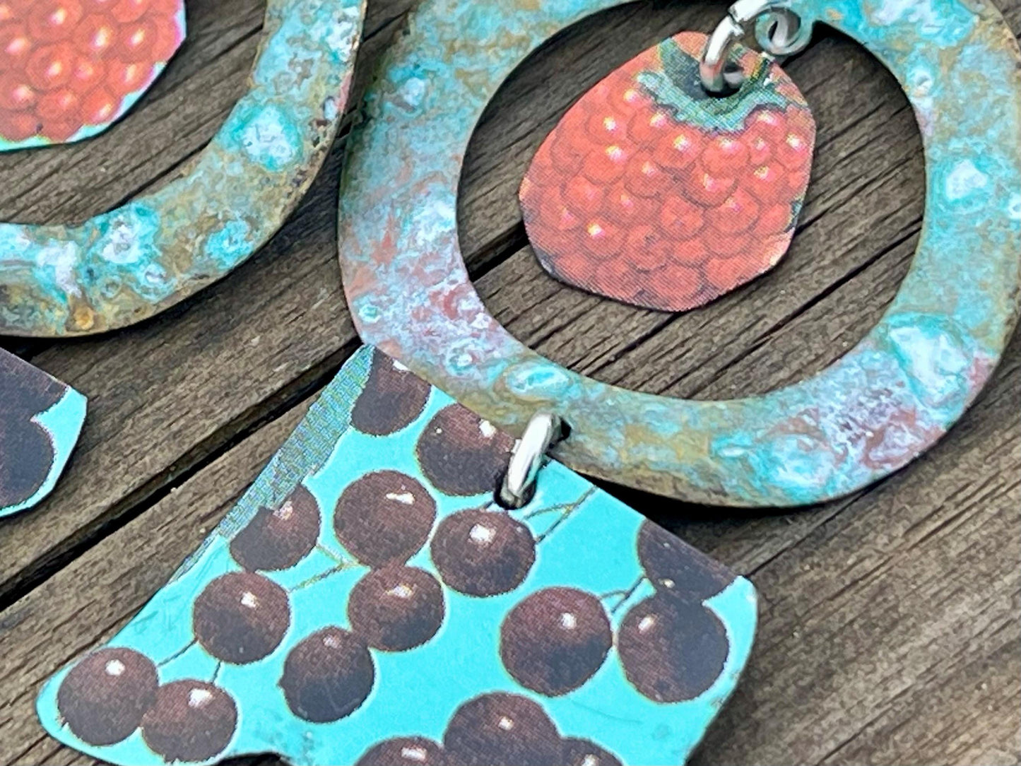 Fruity jewellery! Fun jewellery, funky earrings, unique earrings, eco friendly jewellery, ethical gift ideas, ethical jewellery, eco gifts