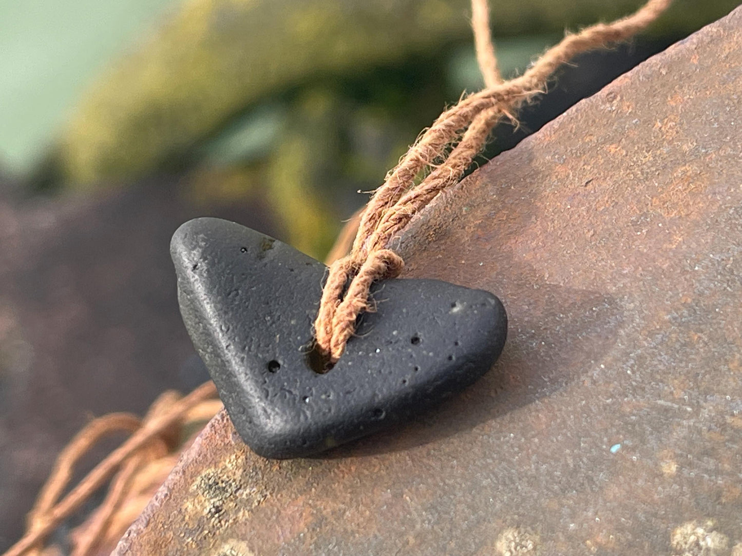 Unisex Cornish sea glass necklace, surf necklace, hippy necklace, gift for him, gift for her, recycled necklace, eco friendly necklace, boho