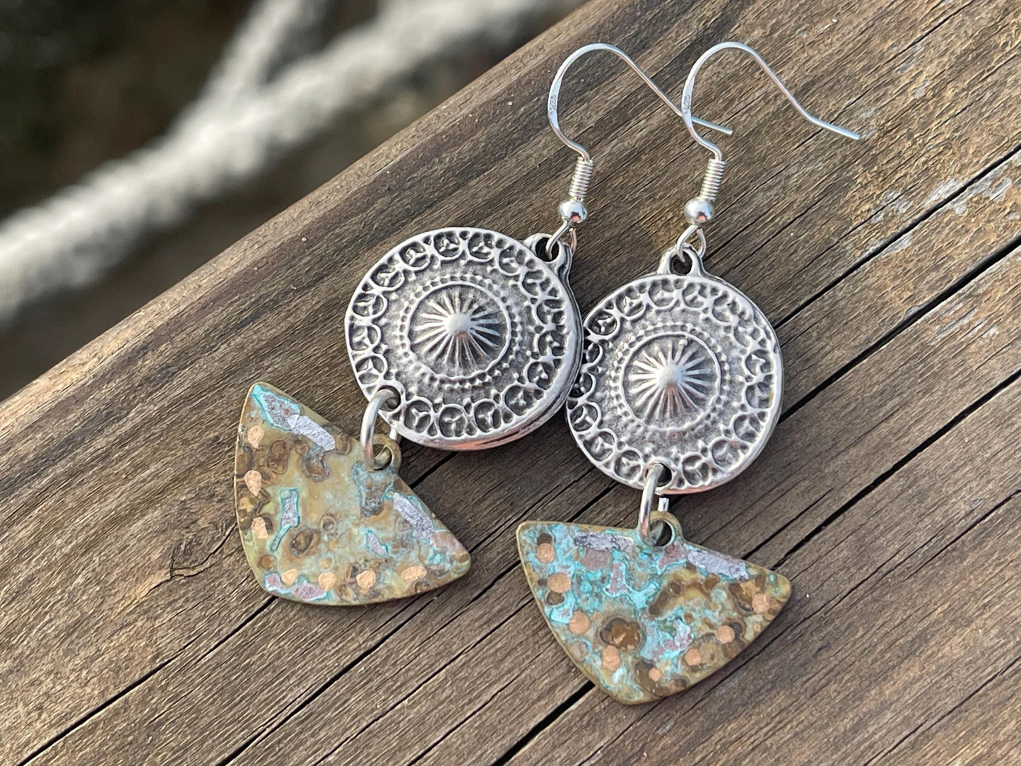 Boho unusual jewellery, handmade earrings, unique earrings, blue jewellery, ethical gift ideas, ethical jewellery, unusual presents