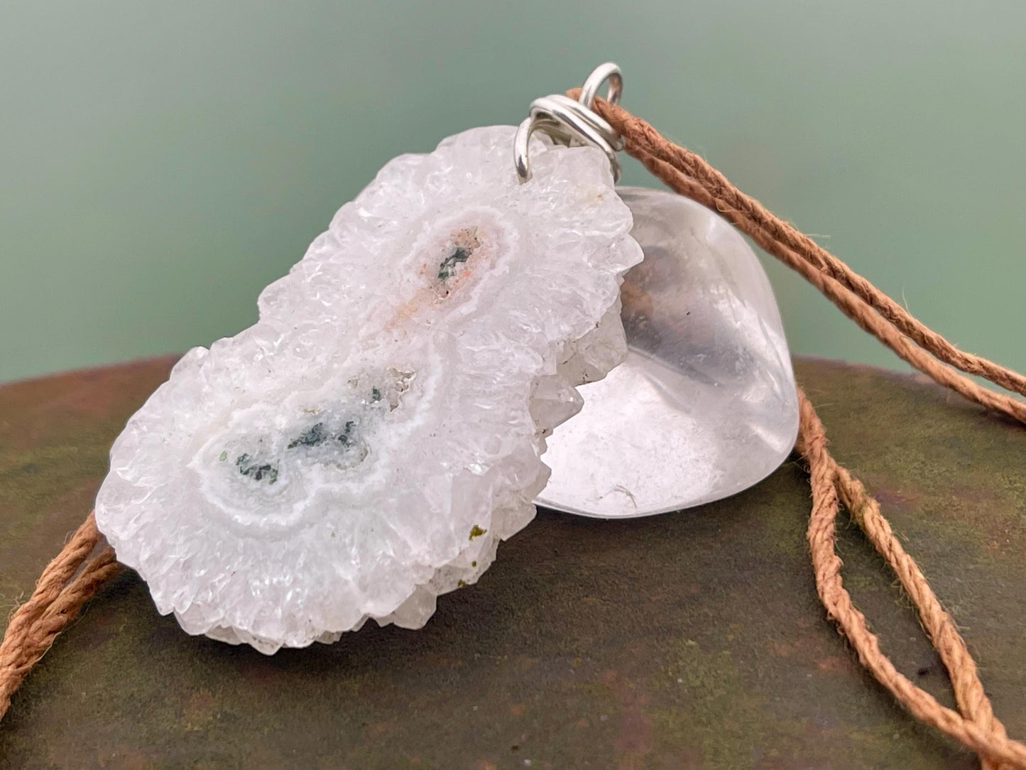 Quartz pendant, quartz necklace, raw quartz jewellery, gift for him, boho handmade necklace,  romantic gift for her, ethical jewellery