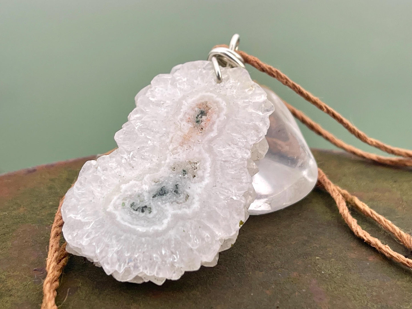 Quartz pendant, quartz necklace, raw quartz jewellery, gift for him, boho handmade necklace,  romantic gift for her, ethical jewellery