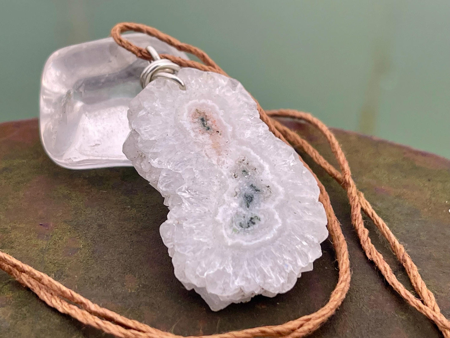 Quartz pendant, quartz necklace, raw quartz jewellery, gift for him, boho handmade necklace,  romantic gift for her, ethical jewellery