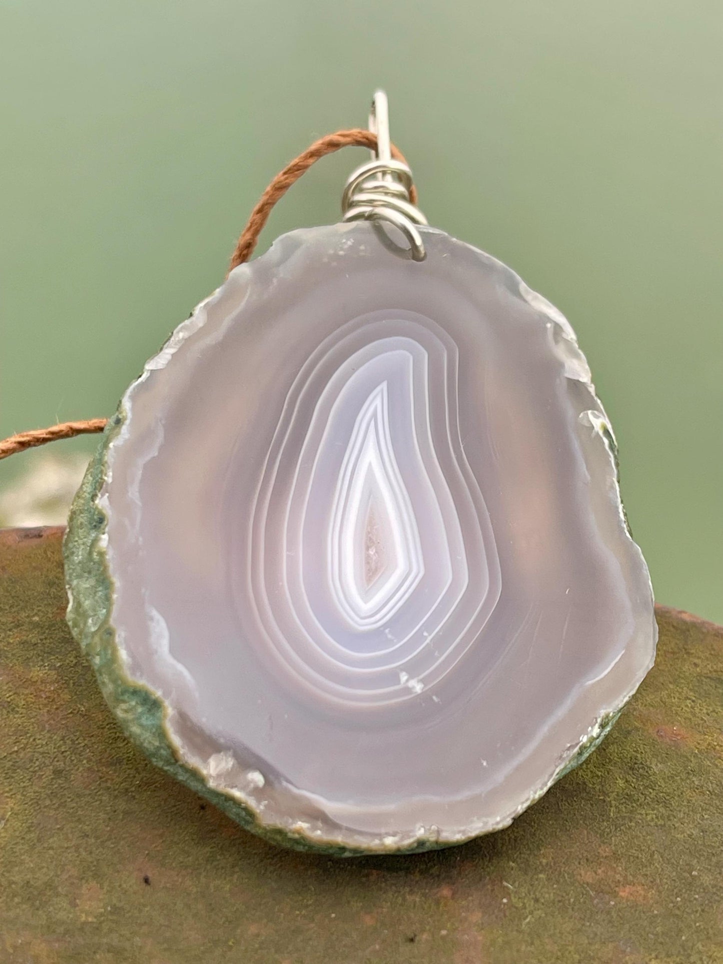 Stunning agate pendant. Agate necklace, agate jewellery, gift for him, boho handmade necklace,  are statement necklace. Ethical jewellery