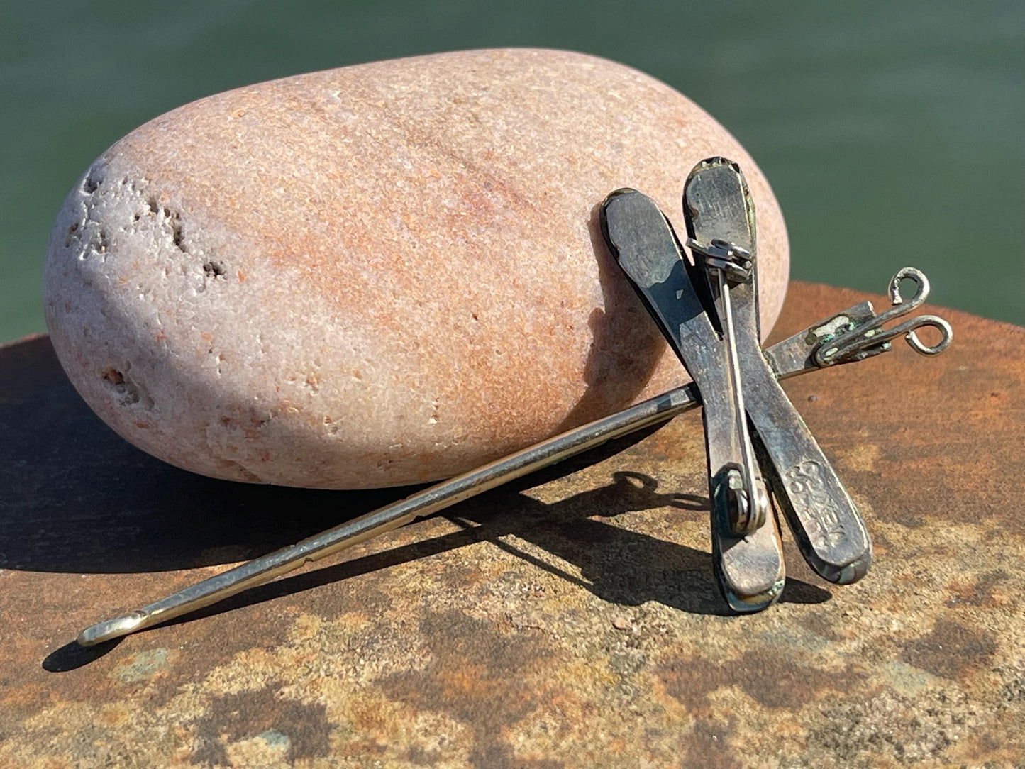 Vintage dragonfly brooch. Stunning Abalone brooch. Dragonfly jewellery. Dragonfly pendant, eco friendly gift for her, ethical jewellery