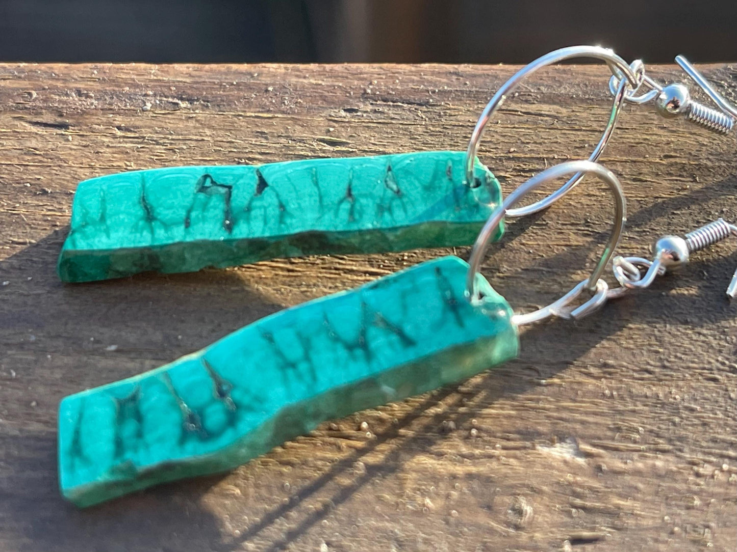 Silver earrings, boho earrings, unusual gift for her, malachite earrings, malachite jewellery, green gemstone earrings. Unusual jewellery