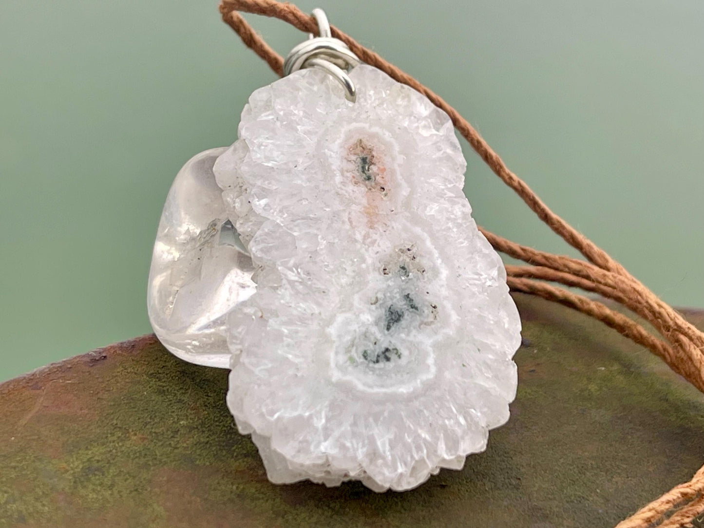 Quartz pendant, quartz necklace, raw quartz jewellery, gift for him, boho handmade necklace,  romantic gift for her, ethical jewellery