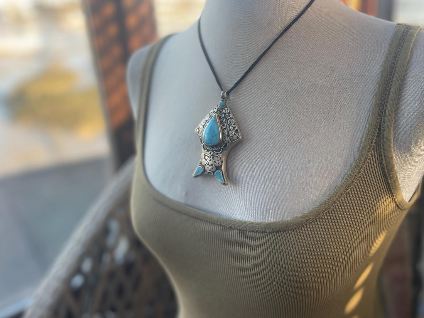 Gypsy jewellery, fish necklace, lapis necklace, vintage jewellery, ethical jewellery, fish pendant, boho necklace, unique necklace, boho